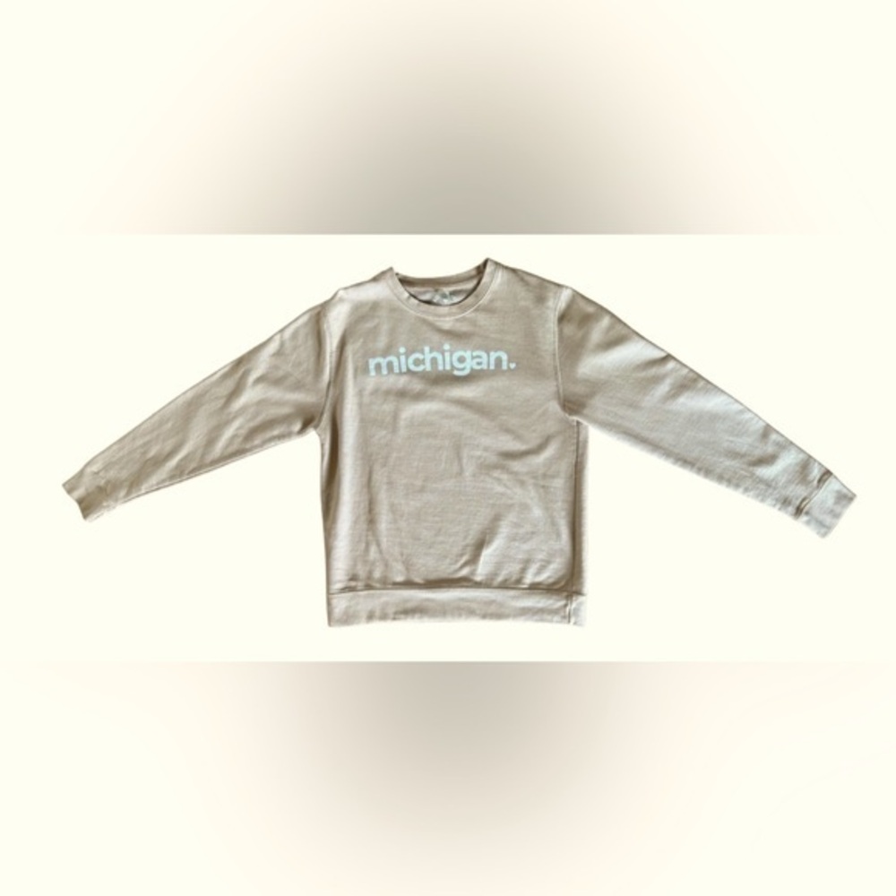 Kiloh + Co Michigan Crewneck Sweatshirt – Neutral Beige Size Small